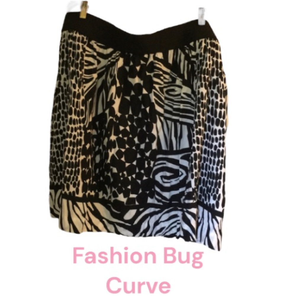 2X Fashion Bug Pull On Elastic Waist Slip Skirt